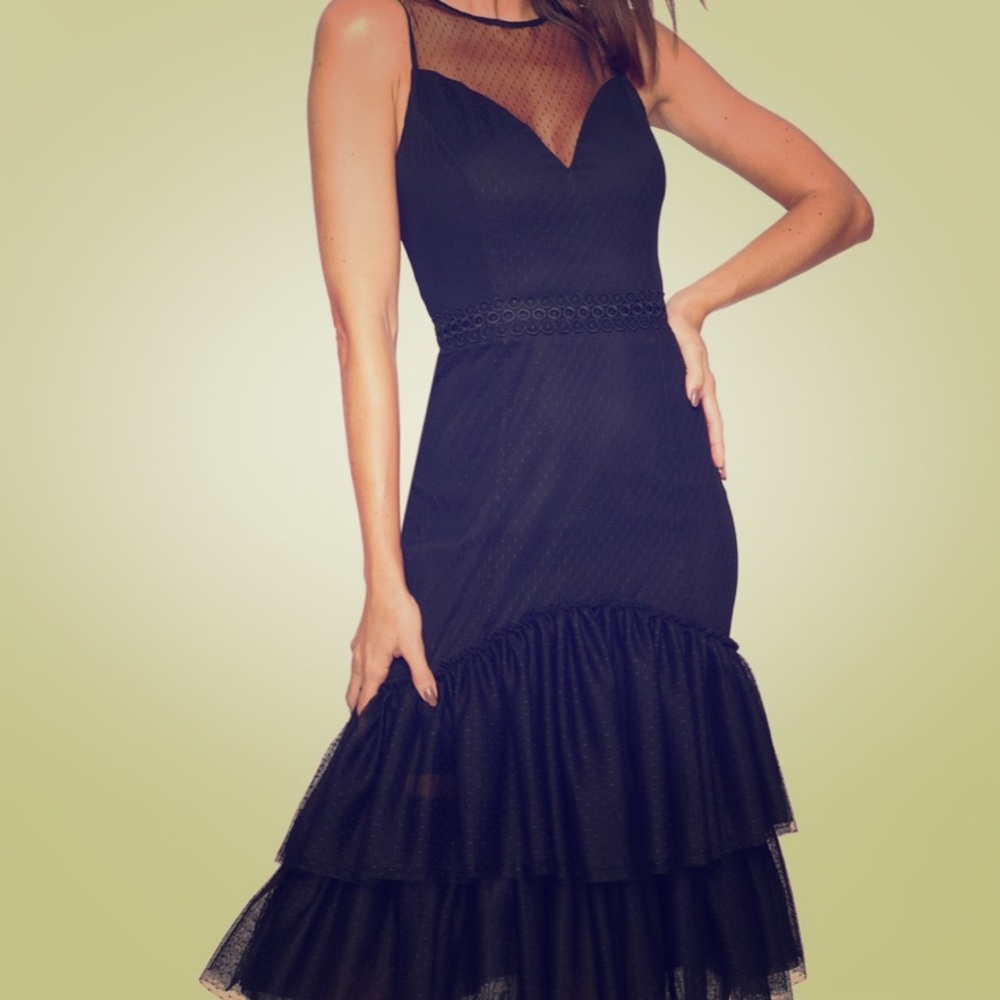Gorgeous midi dress Sexy sheer back.